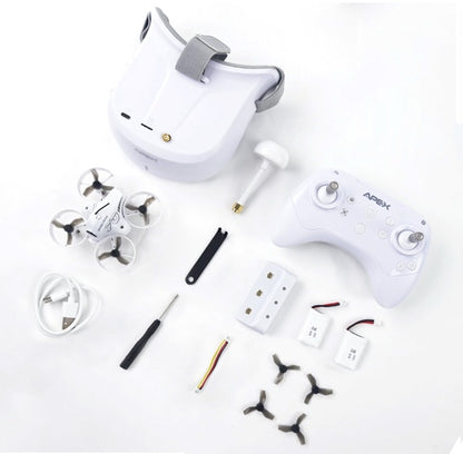 APEX FPV Drone Kit, Drone with Goggles,POV Content Drone,Brushed FPV Racing drone for Beginners,Low-Latency 5.8G Transmission, Drop-Resistant,VR70-2.0