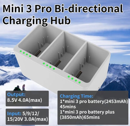 Mini 3 Series Intelligent Flight Battery Plus(2 Packs) with Bi-Directional Charging Hub for DJI Mini 3/ Mini 3 Pro,3850mAh 47 Mins Flight Time (Mini 3/Mini 3 Pro Battery*2 with Charger)