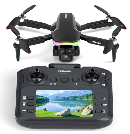 FAKJANK 23706b09 Drone with 1080P Camera Screen Remote Control,RGB LED Light FPV Drone Quadcopter for Adults Beginners,Headless Mode Altitude Hold Optical Flow Positioning,One Key Start/Land Foldable,3 Speed Modes