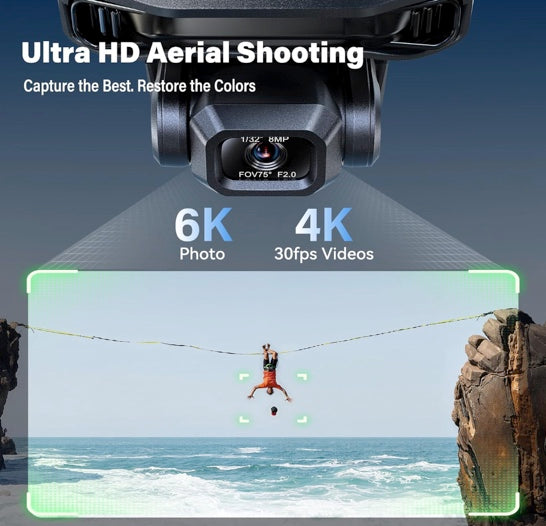 Bwine F7GIM Pro Drone with 6K UHD Camera, 3-Axis Brushless Gimbal, 4K/30fps Video, GPS Smart Control for Adults and Beginner, Plus 70Mins Flight Time, 10000Ft FPV Digital Transmission and TOF Safety Support