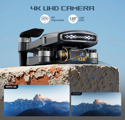 LANSAND EC130 Brushless Motor Drone with Camera for Adults 4K UHD Long Range FPV Video,5G Transmission,120°FOV 90°Adjustable Lens,2Batteries,Carrying Case,Optical Positioning,Easy for Beginner,Under249G