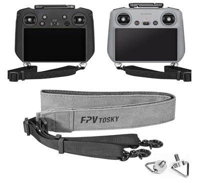 FPVtosky Lanyard for DJI RC 2 & RC & RC Pro, Mini 5 Pro Lanyard RC Neck Strap, Soft Leather Lanyard Compatible with DJI Flip/Mini 4/ Mini3 / Mavic 3 / Air 3S Remote Controller Accessories