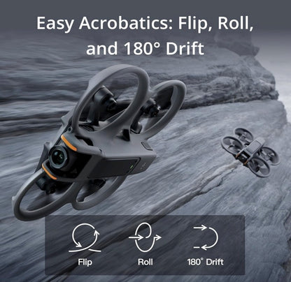 DJI Avata 2 Fly More Combo (3 Batteries), FPV Drone with Camera 4K, Immersive Experience, One-Push Acrobatics, Built-in Propeller Guard, 155° FOV, Camera Drone With 128gb Micro SD, Backpack