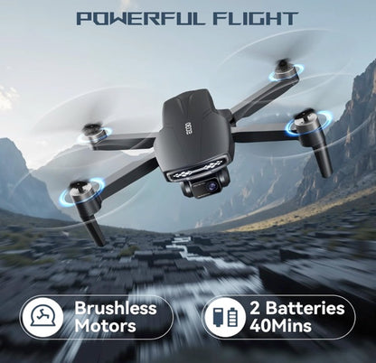 LANSAND EC130 Brushless Motor Drone with Camera for Adults 4K UHD Long Range FPV Video,5G Transmission,120°FOV 90°Adjustable Lens,2Batteries,Carrying Case,Optical Positioning,Easy for Beginner,Under249G