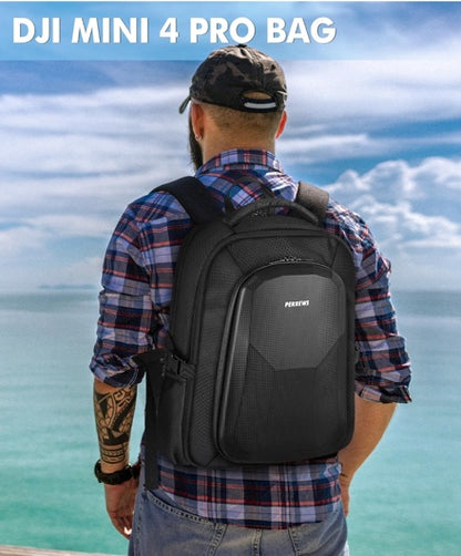 Mini 4 Pro Case, Waterproof Hard Carrying Case, Large Drone Bag Fits 15.6 Inch Laptop, Travel Backpack Compatible with DJI Mini 4 Pro, RC 2/ RC-N2 Controller, Fly More Combo and Accessories