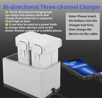 Mini 3 Series Intelligent Flight Battery Plus(2 Packs) with Bi-Directional Charging Hub for DJI Mini 3/ Mini 3 Pro,3850mAh 47 Mins Flight Time (Mini 3/Mini 3 Pro Battery*2 with Charger)