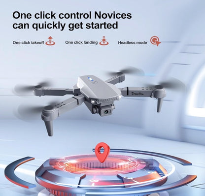 Elecci E88 Drone with Screen Controller with SD card, Foldable Mini Drone for Beginners, 2 Batteries, 360° Flips Waypoint Fly, Active Obstacle Avoidance, One Key Take Off/Landing. (2 batteries)