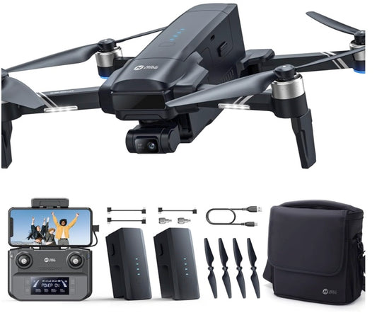Holy Stone HS600D Drone with 8K Camera for Adults, 3-Axis Gimbal, 4K/30fps Video, 48MP Image, 80-Min Flight Time with 2 Batteries,20000ft FPV Transmission Professional Drone,Auto Return,Beginner Mode