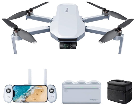 Potensic ATOM 3-Axis Gimbal 4K GPS Drone, Under 249g, 96 Mins Flight, Max 6KM Transmission, Visual Tracking, 4K/30FPS QuickShots, Lightweight for Adults and Beginners, Fly More Combo