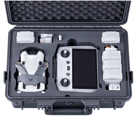 Lykus Titan MM410 Waterproof Hard Case for DJI Mini 4 Pro/Mini 3/Pro and RC2/RC/RC-N2/N1, Support 7 batteries and RC lanyard [CASE ONLY]