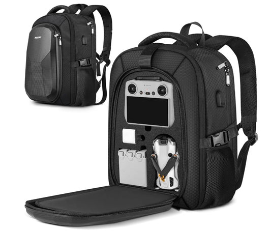 Mini 4 Pro Case, Waterproof Hard Carrying Case, Large Drone Bag Fits 15.6 Inch Laptop, Travel Backpack Compatible with DJI Mini 4 Pro, RC 2/ RC-N2 Controller, Fly More Combo and Accessories