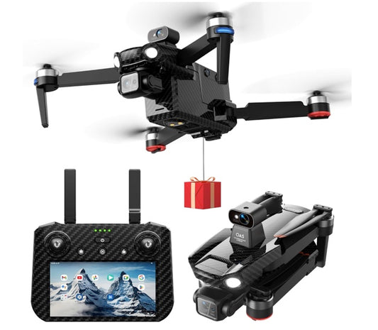 Bingchat Upgraded Professional Drones with Camera for Adults 4K HD 3 Axis Gimbal EIS, 360° Obstacle Avoidance, Payload Release, Tablet Touch Screen Controller, Up to 5 Miles Range, 84 Minutes Long Battery, Follow Me, GPS Safe Height Auto Return