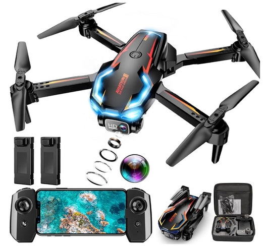 Loiley X69 Drone with Camera for Adults, 2K HD FPV Drones with Upgrade Altitude Hold, One-Key Take Off/Landing, Speed Adjustment, Headless Mode, 2 Batteries, Toys Gifts for Teen Boys Girls, Beginner