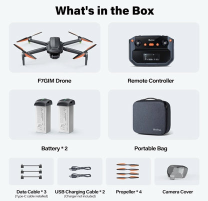 Bwine F7GIM Pro Drone with 6K UHD Camera, 3-Axis Brushless Gimbal, 4K/30fps Video, GPS Smart Control for Adults and Beginner, Plus 70Mins Flight Time, 10000Ft FPV Digital Transmission and TOF Safety Support