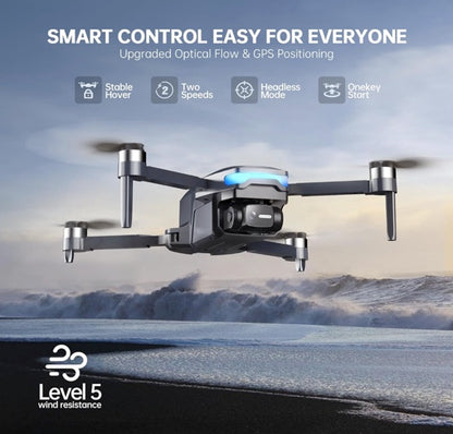 Redrie HK33 GPS Drone with Camera 4K, Under 249g, 45 Mins Flight, Brushless Motor, Light, Auto Follow, Tap Fly & Circle Fly, One Key Start, Foldable Drone for Adults Beginners