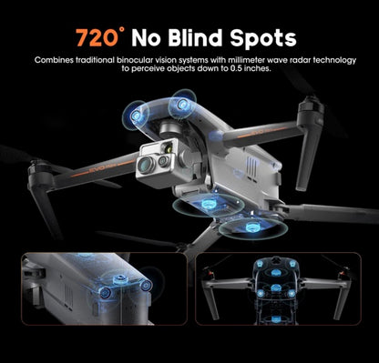 Autel Robotics EVO MAX 4T V2, Zoom/ Thermal/ L-aser 4 Cameras in One, 48MP&1/2" CMOS 8K Camera, 1-160x Super Zoom, 640×512 Thermal Resolution,ABX41-D Intelligent Battery In-place Detection, A-Mesh 1.0, 720° No Blind Spot, 42 Min, SkyLink 3.0