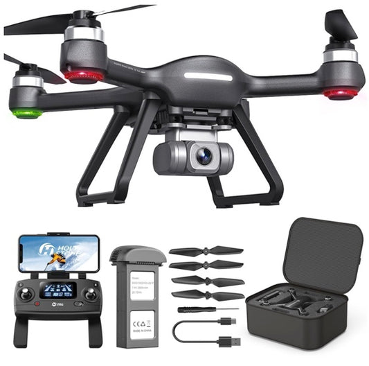 Holy Stone HS700E 4K UHD Drone with EIS Anti Shake 130 FOV Camera for Adults, GPS Quadcopter with 5GHz FPV Transmission, Brushless Motor, Easy Auto Return Home, Follow Me and Outdoor Carrying Case