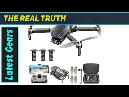 PLEGBLE PL-511 Drone with Camera for Adults 4K, Brushless Motor Drone for Kids Beginners, FPV Foldable RC Quadcopter with 3 Batteries, 45 Mins Long Flight Time, Beyond-Range Loss Alert, Toys Gifts for Men Boys